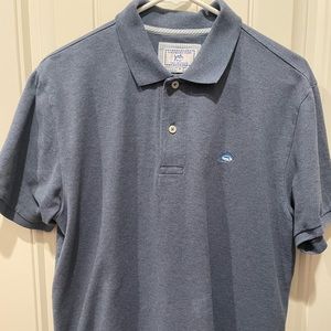 Men’s Southern Tide Heather Blue Pique Polo M Medium
